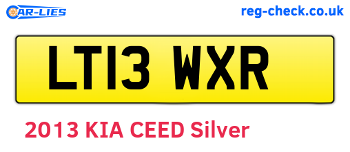 LT13WXR are the vehicle registration plates.