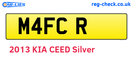 M4FCR are the vehicle registration plates.