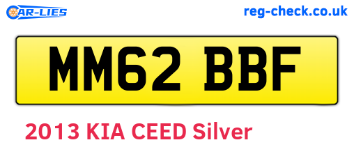 MM62BBF are the vehicle registration plates.