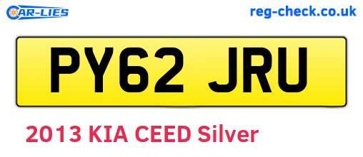 PY62JRU are the vehicle registration plates.