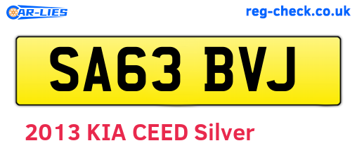 SA63BVJ are the vehicle registration plates.