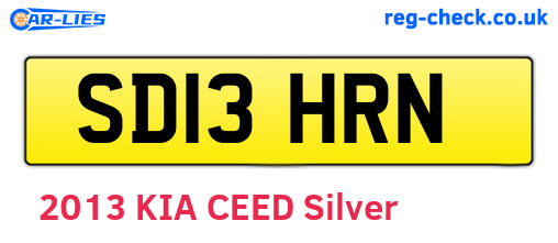 SD13HRN are the vehicle registration plates.