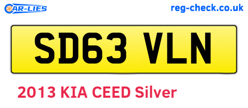 SD63VLN are the vehicle registration plates.