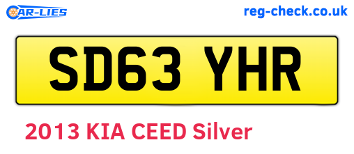SD63YHR are the vehicle registration plates.