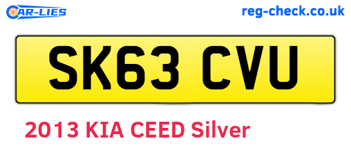SK63CVU are the vehicle registration plates.