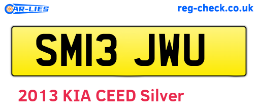 SM13JWU are the vehicle registration plates.