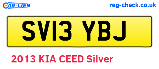 SV13YBJ are the vehicle registration plates.