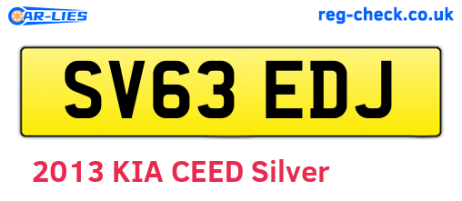 SV63EDJ are the vehicle registration plates.