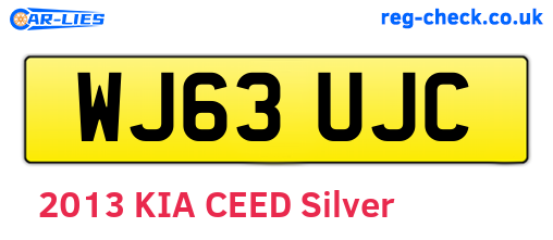 WJ63UJC are the vehicle registration plates.