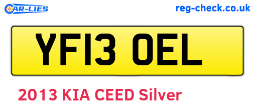 YF13OEL are the vehicle registration plates.