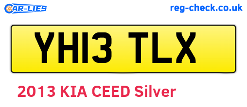 YH13TLX are the vehicle registration plates.