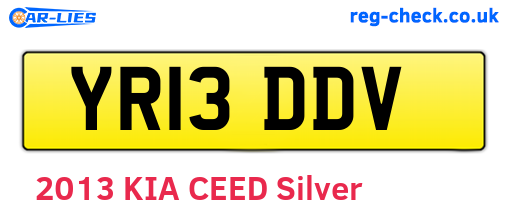 YR13DDV are the vehicle registration plates.