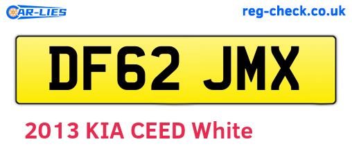 DF62JMX are the vehicle registration plates.