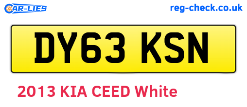 DY63KSN are the vehicle registration plates.