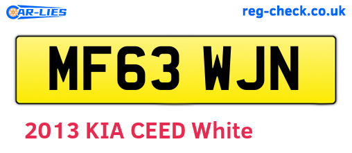 MF63WJN are the vehicle registration plates.