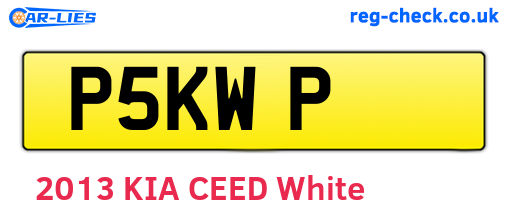 P5KWP are the vehicle registration plates.