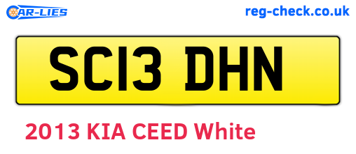 SC13DHN are the vehicle registration plates.