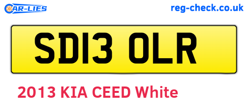 SD13OLR are the vehicle registration plates.