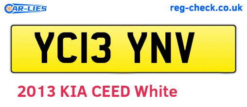 YC13YNV are the vehicle registration plates.
