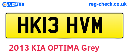 HK13HVM are the vehicle registration plates.