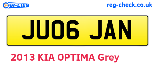 JU06JAN are the vehicle registration plates.