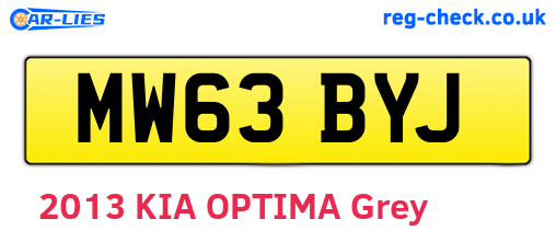 MW63BYJ are the vehicle registration plates.