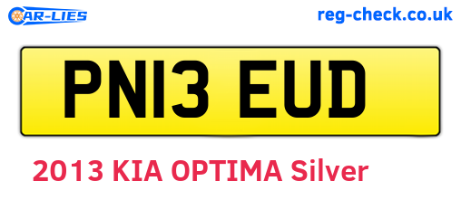 PN13EUD are the vehicle registration plates.