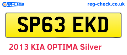 SP63EKD are the vehicle registration plates.