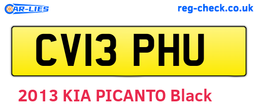CV13PHU are the vehicle registration plates.