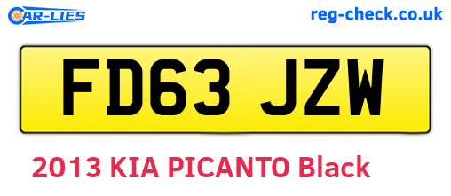 FD63JZW are the vehicle registration plates.