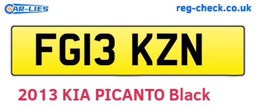 FG13KZN are the vehicle registration plates.