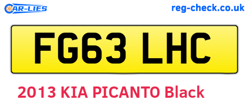 FG63LHC are the vehicle registration plates.