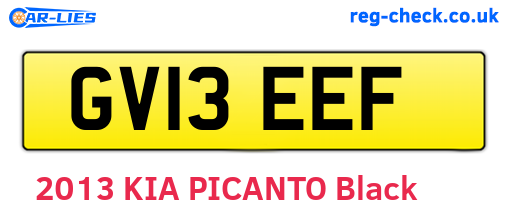 GV13EEF are the vehicle registration plates.