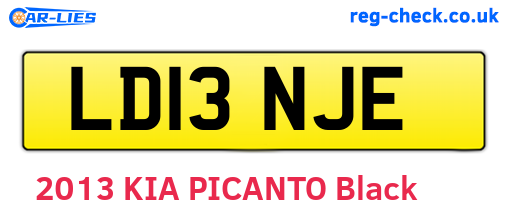 LD13NJE are the vehicle registration plates.