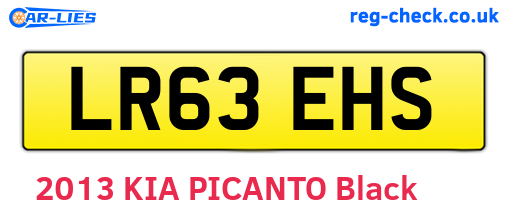 LR63EHS are the vehicle registration plates.