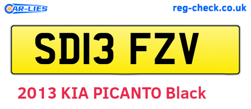 SD13FZV are the vehicle registration plates.