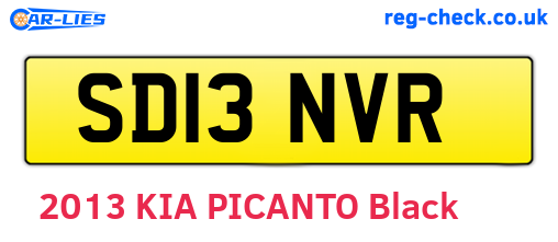 SD13NVR are the vehicle registration plates.