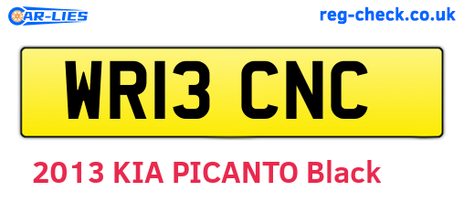 WR13CNC are the vehicle registration plates.