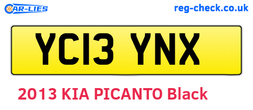 YC13YNX are the vehicle registration plates.