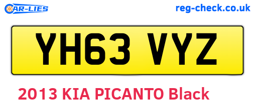 YH63VYZ are the vehicle registration plates.