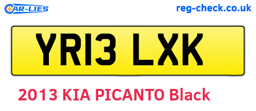 YR13LXK are the vehicle registration plates.