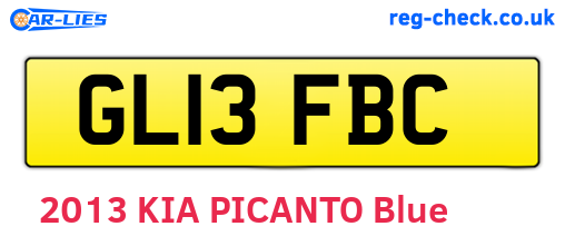 GL13FBC are the vehicle registration plates.