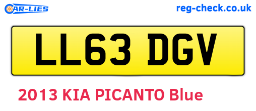LL63DGV are the vehicle registration plates.
