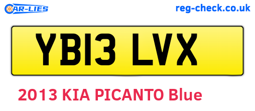 YB13LVX are the vehicle registration plates.