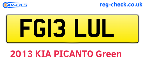FG13LUL are the vehicle registration plates.