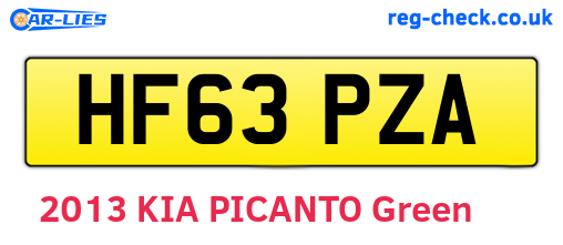 HF63PZA are the vehicle registration plates.