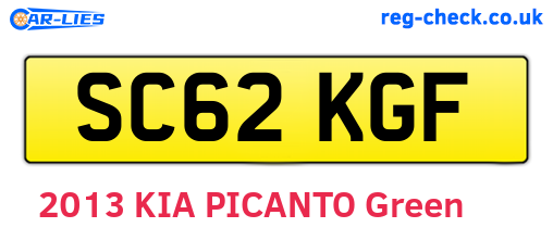 SC62KGF are the vehicle registration plates.