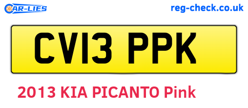 CV13PPK are the vehicle registration plates.