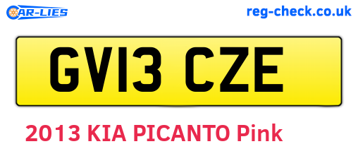 GV13CZE are the vehicle registration plates.
