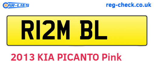 R12MBL are the vehicle registration plates.